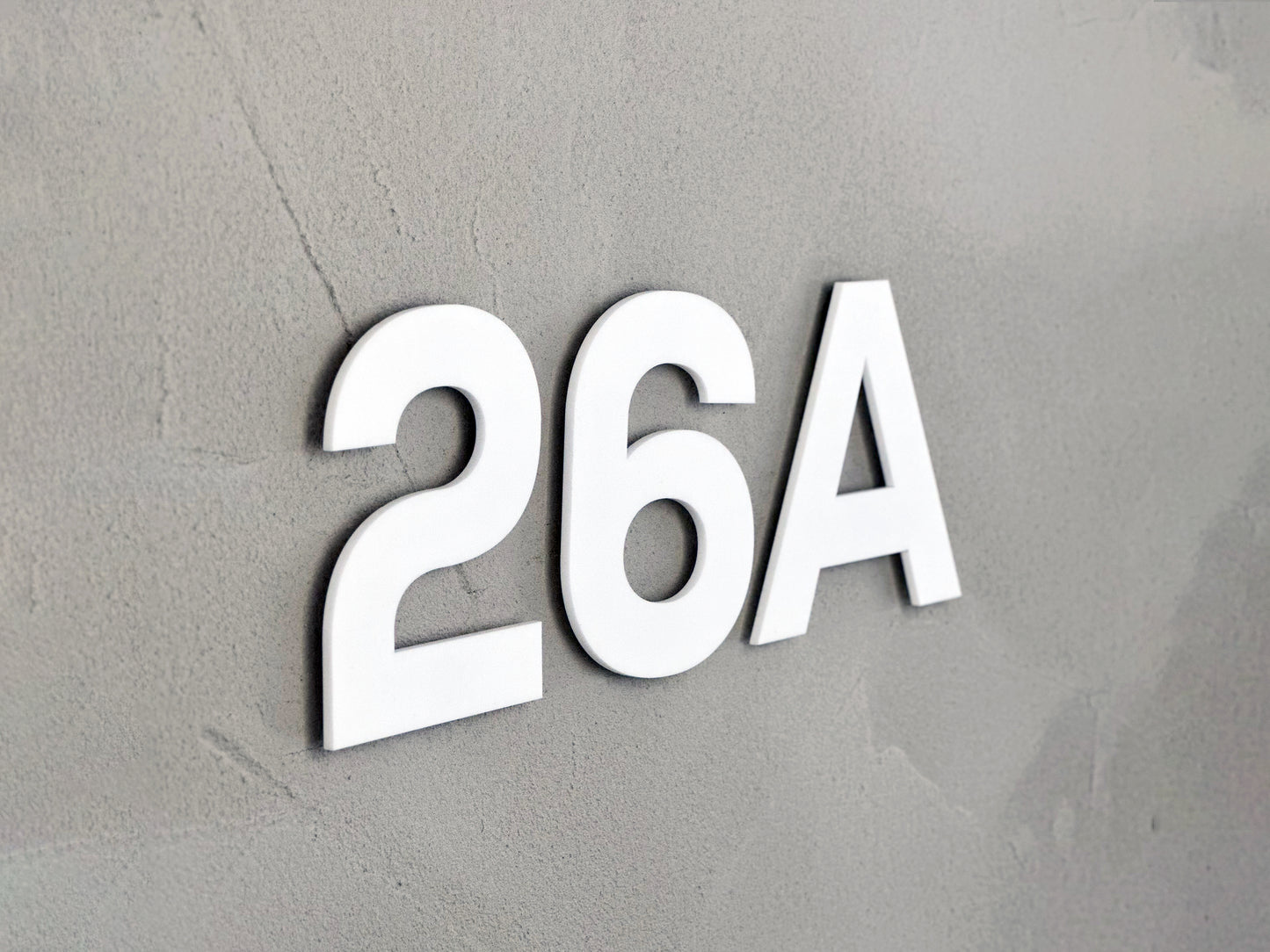 Modern House Numbers - Custom Address Sign White - Outdoor and Indoor Home Decor