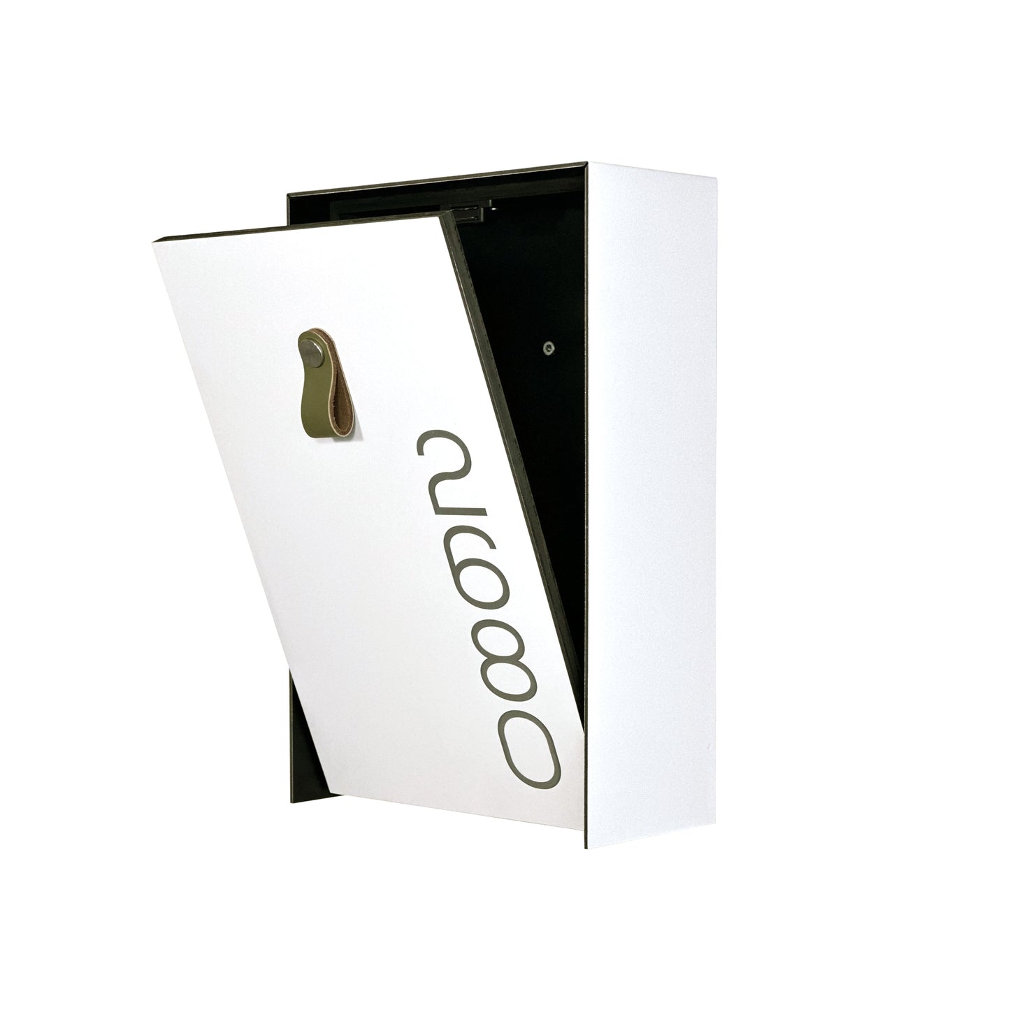 Vertical Minimalist White Aluminium Mailbox - Contemporary Wall Mounted Stylish Letterbox for Home and Office with Engraved Personalization