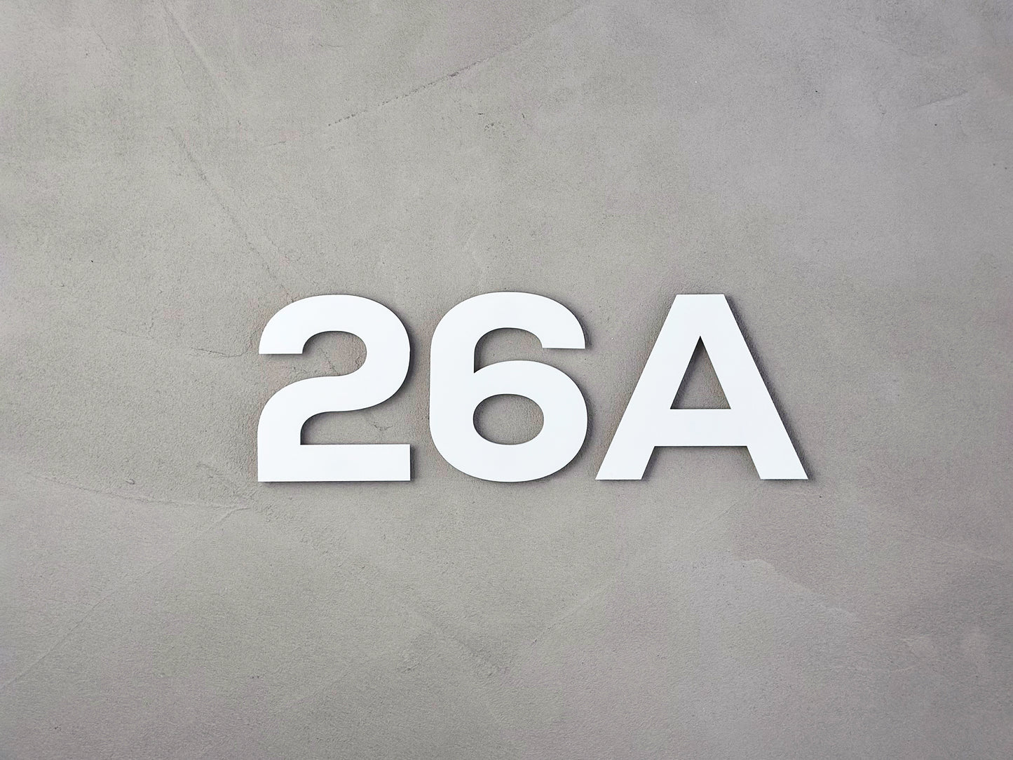 Modern House Numbers - Custom Address Sign White - Outdoor and Indoor Home Decor