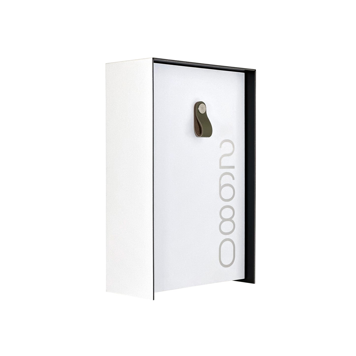 Vertical Minimalist White Aluminium Mailbox - Contemporary Wall Mounted Stylish Letterbox for Home and Office with Engraved Personalization