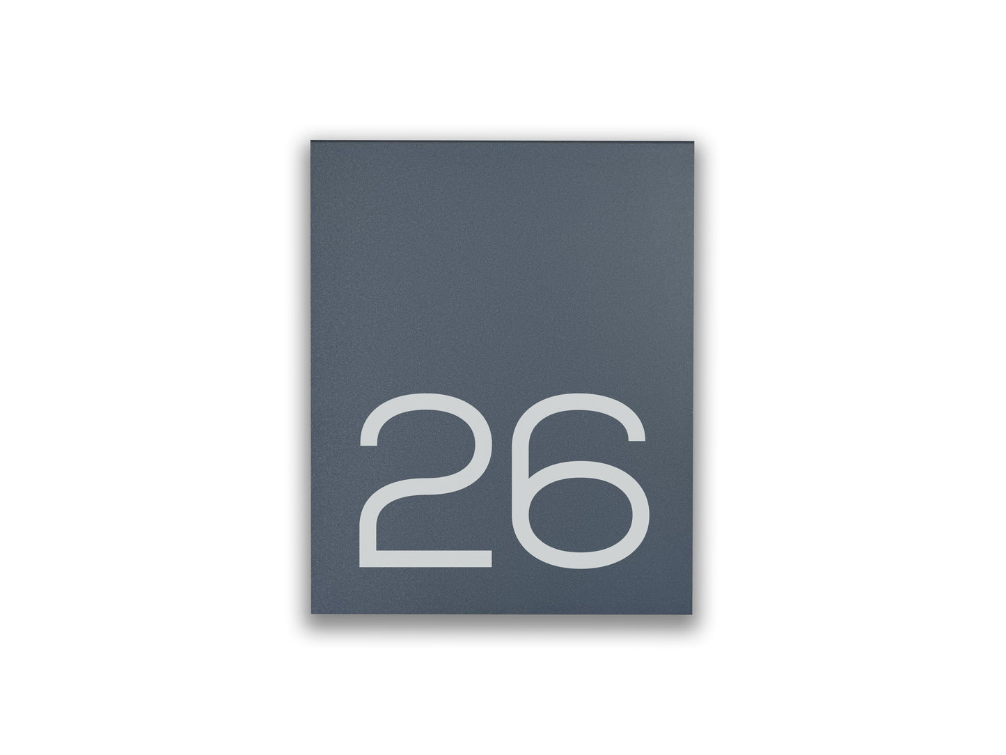 Modern Metallic Gray Aluminium Address Sign - Personalized House Number Sign - Laser Engraved Street Name Plaque