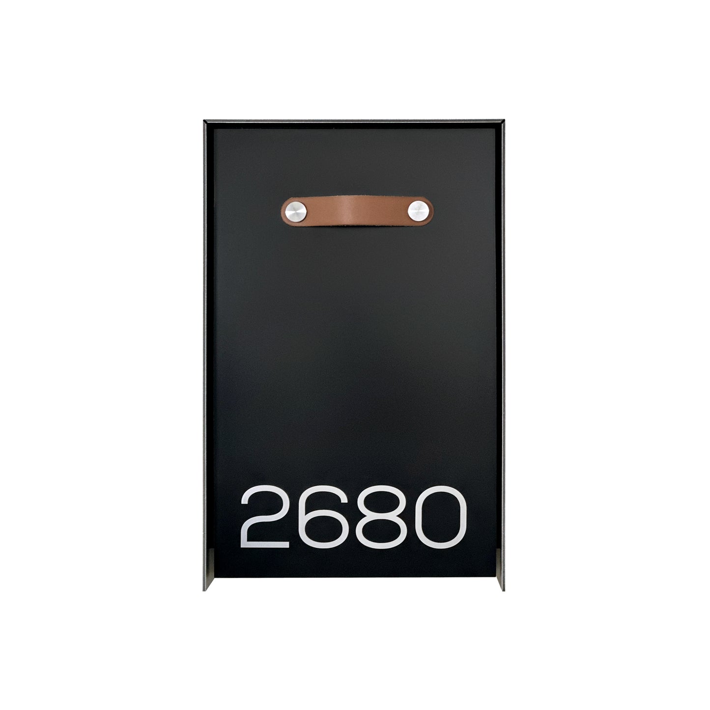 Vertical Minimalist Black Aluminium Mailbox - Contemporary Wall Mounted Stylish Letterbox for Home and Office with Engraved Personalization