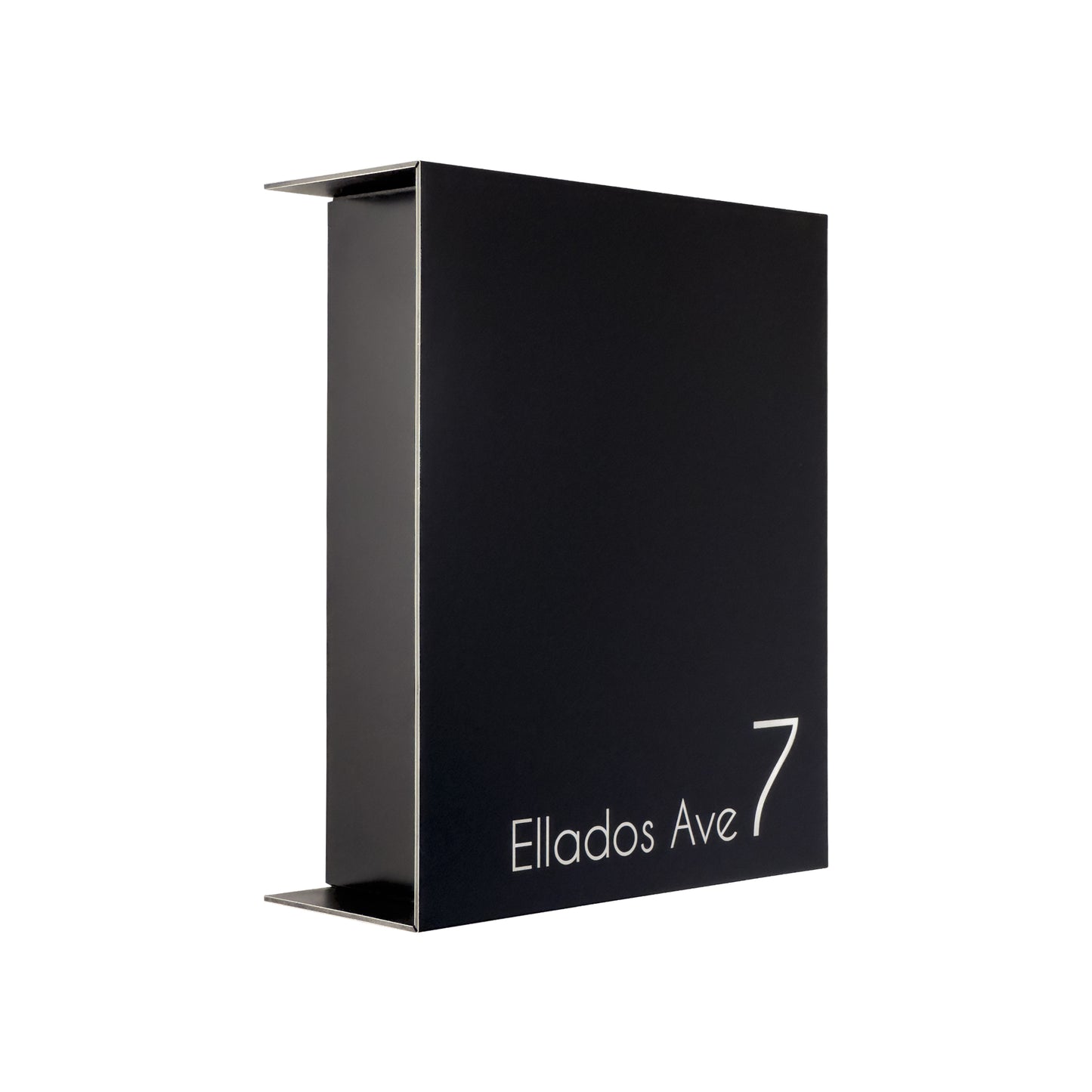 Black Minimalist Mailbox - Modern Stylish Letterbox for Home and Office with Engraved Personalization