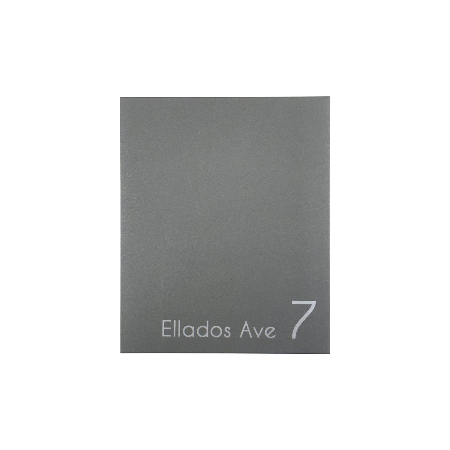 Metallic Gray Minimalist Mailbox - Modern Stylish Letterbox for Home and Office with Engraved Personalization