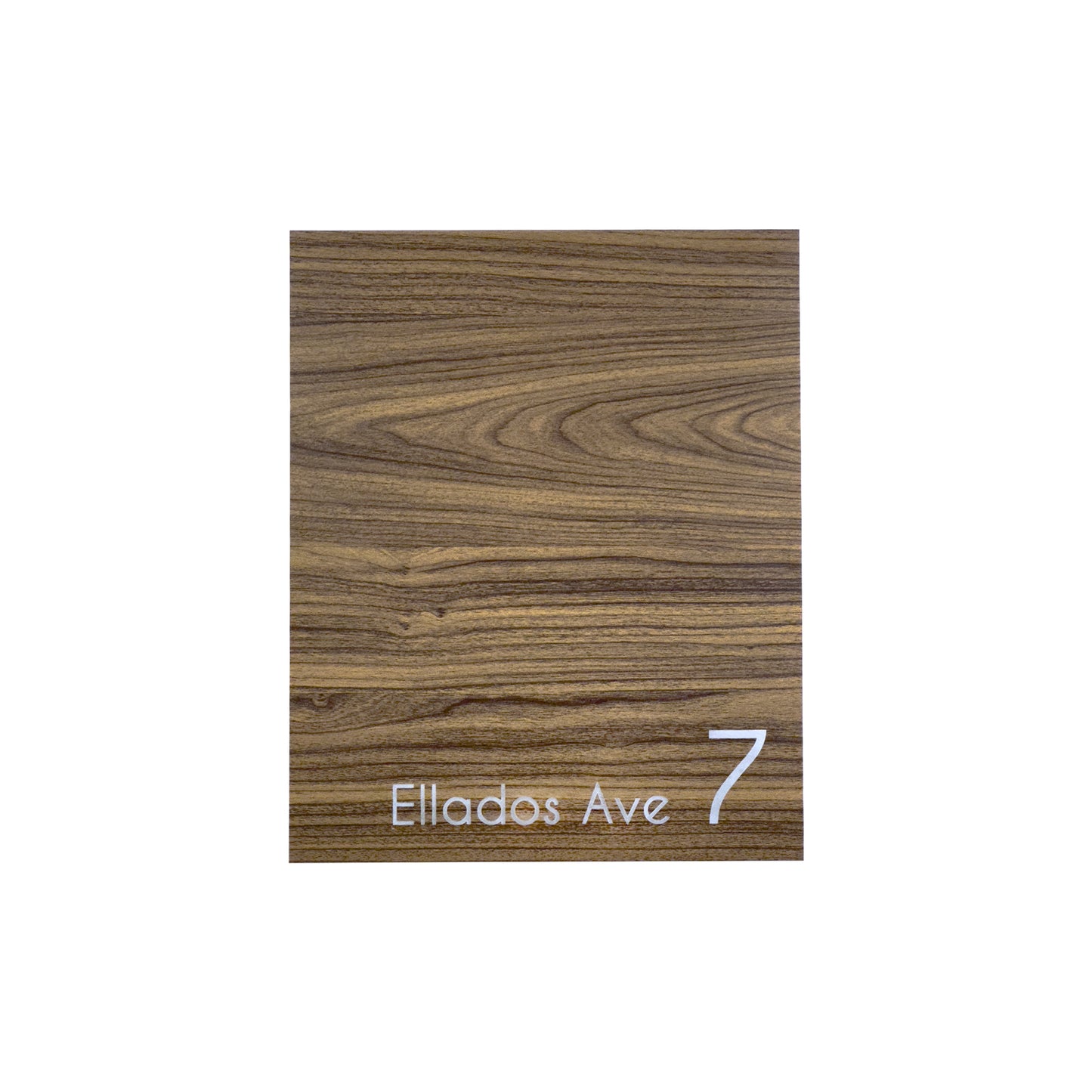 Walnut Minimalist Mailbox - Modern Stylish Letterbox for Home and Office with Engraved Personalization