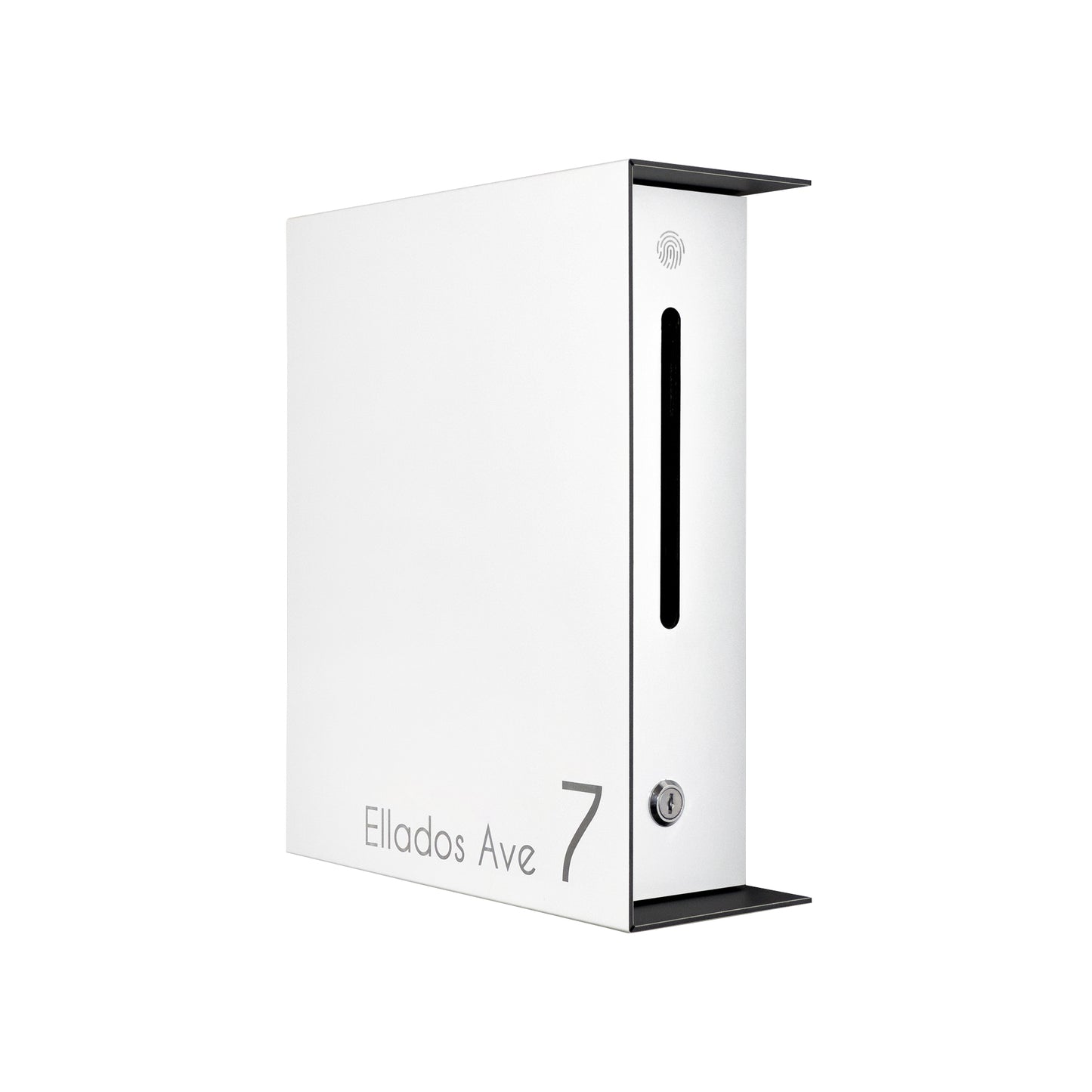 White Minimalist Mailbox - Modern Stylish Letterbox for Home and Office with Engraved Personalization