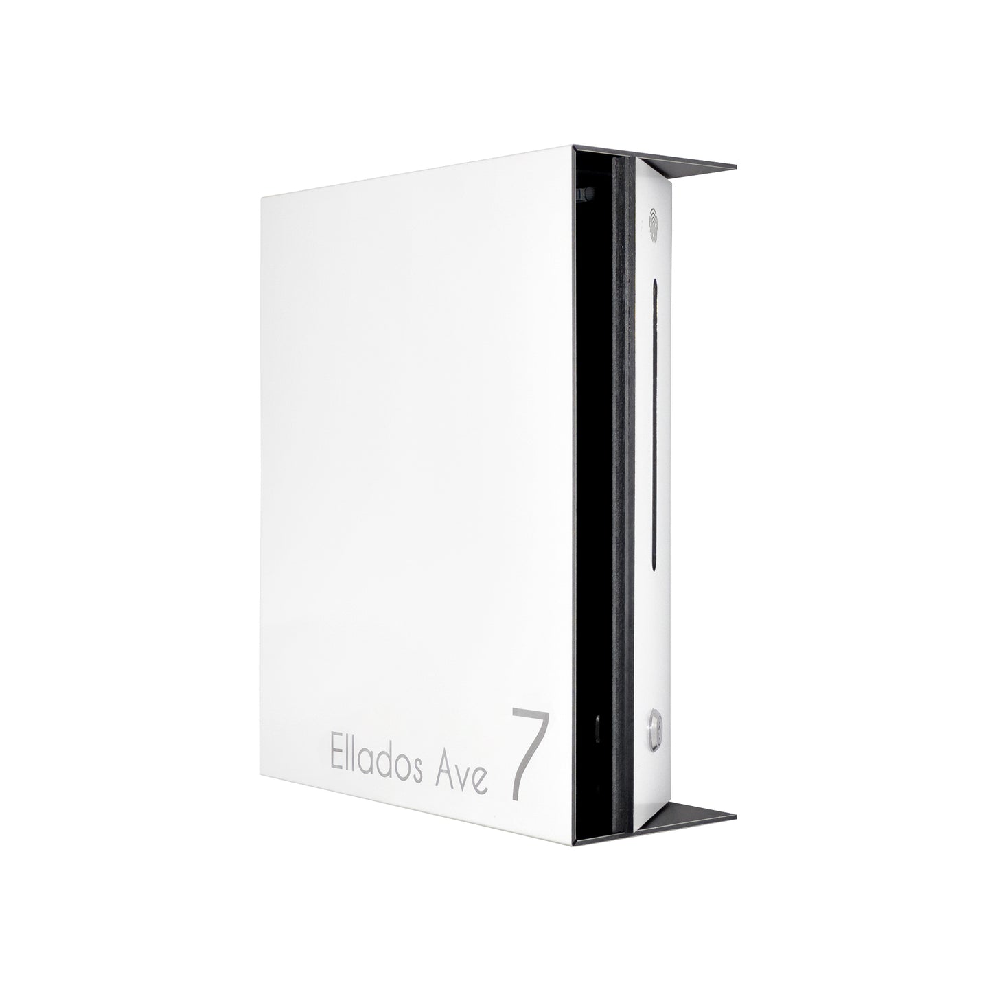 White Minimalist Mailbox - Modern Stylish Letterbox for Home and Office with Engraved Personalization