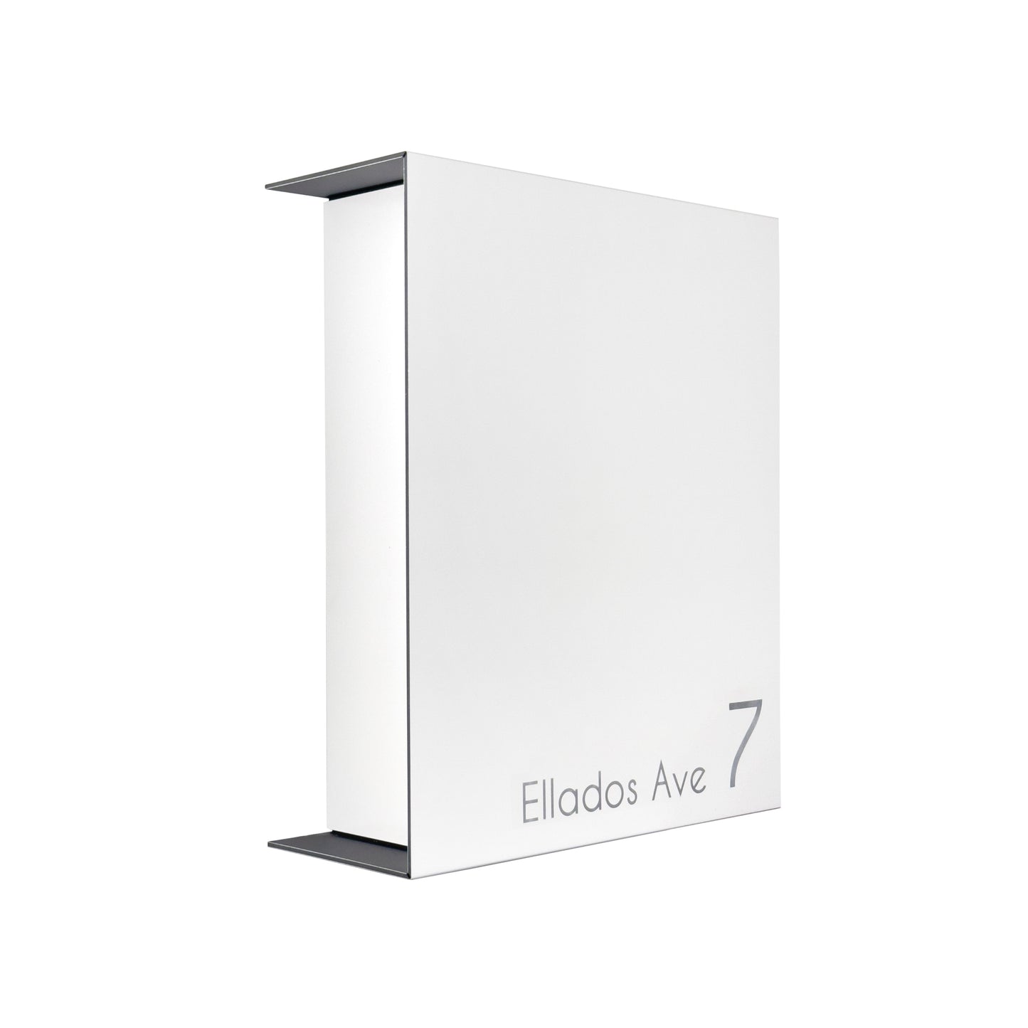 White Minimalist Mailbox - Modern Stylish Letterbox for Home and Office with Engraved Personalization