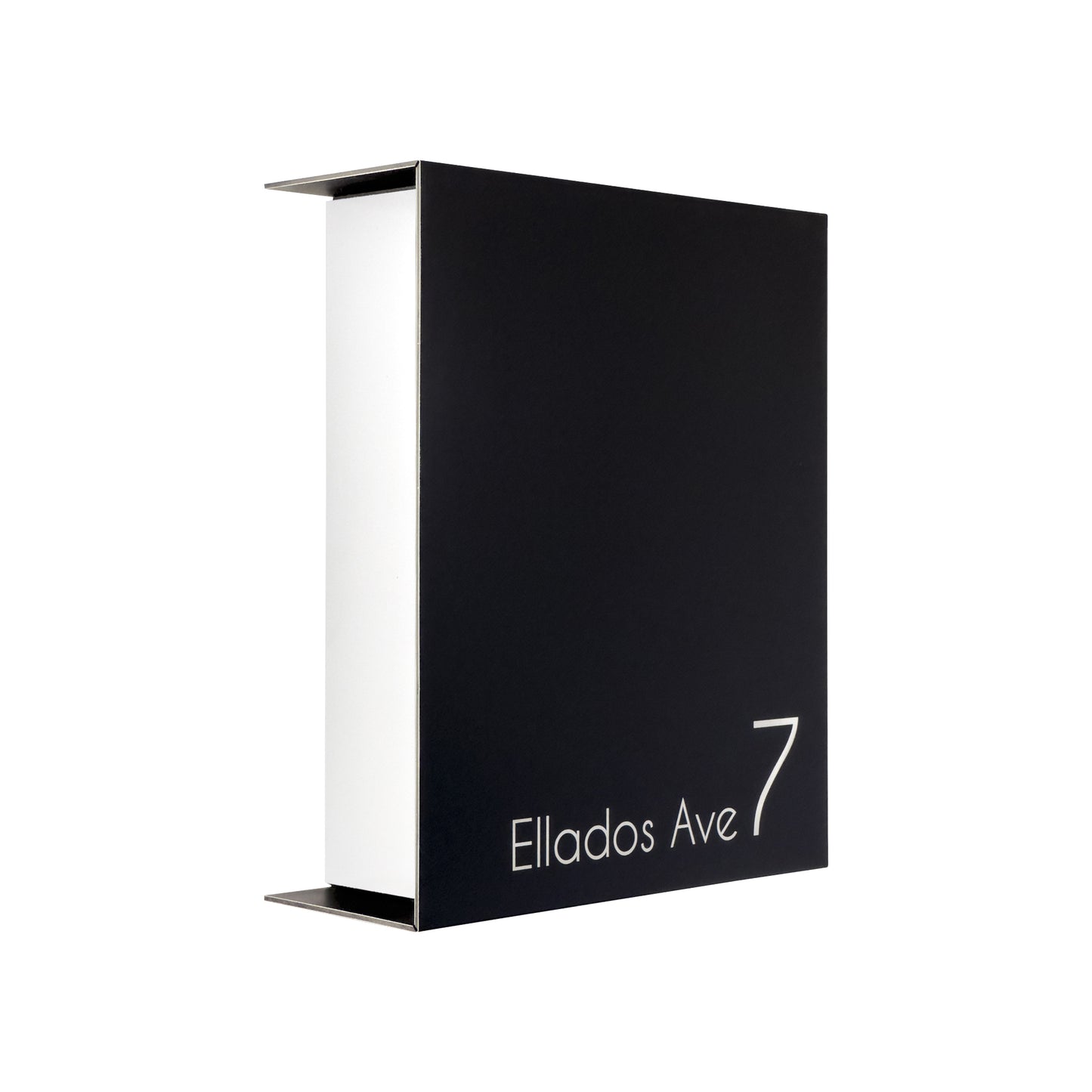 Black/White Minimalist Mailbox - Modern Stylish Letterbox for Home and Office with Engraved Personalization