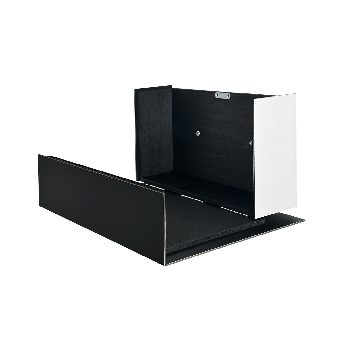 Elegant Minimalist Black/White Aluminium Mailbox - Durable Wall Mounted Modern Stylish Letterbox for Home and Office with Engraved Personalization