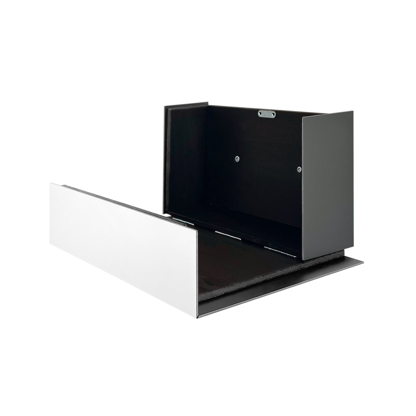 Elegant Minimalist White/Metallic Gray Aluminium Mailbox - Durable Wall Mounted Modern Stylish Letterbox for Home and Office with Engraved Personalization