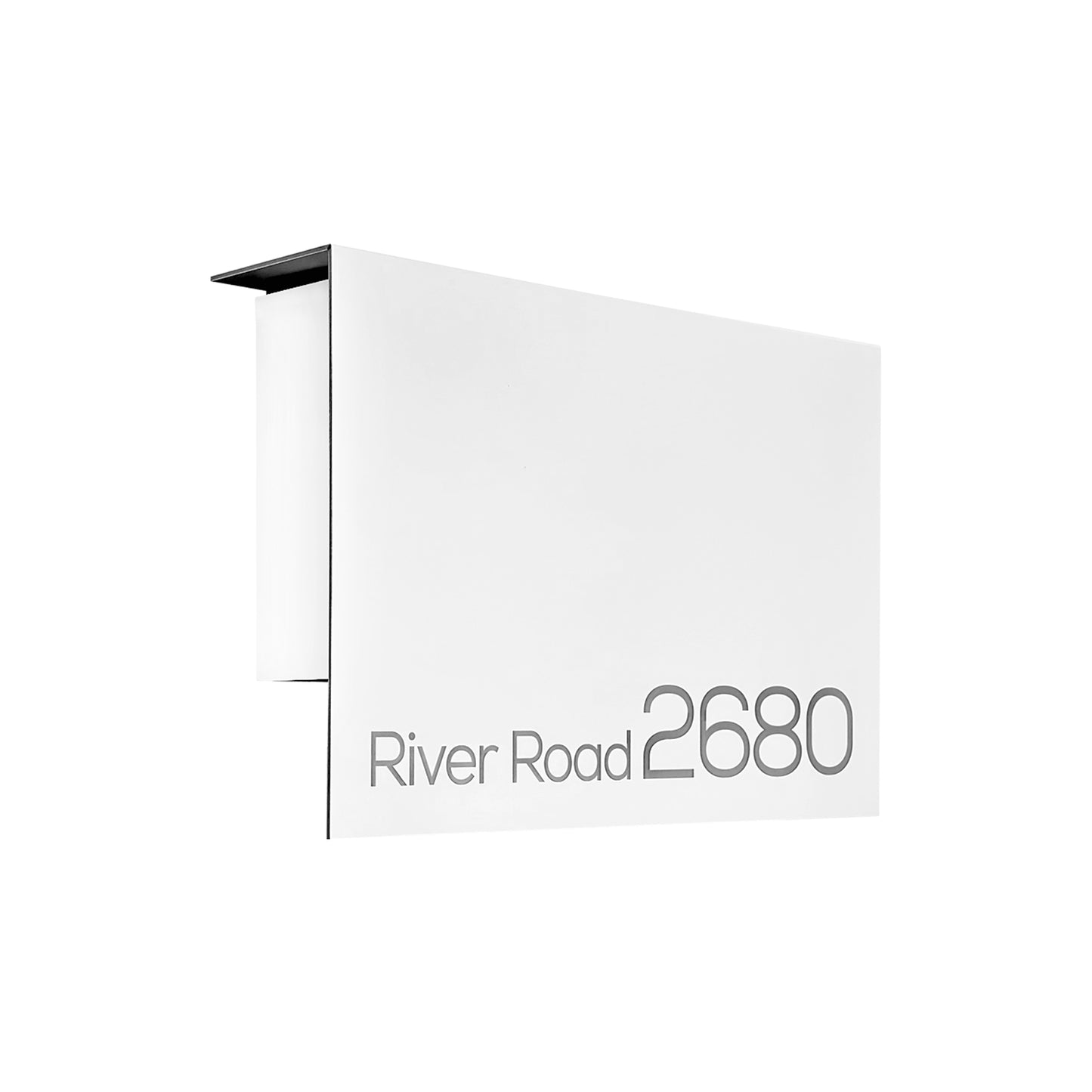 Elegant Minimalist White Aluminium Mailbox - Durable Wall Mounted Modern Stylish Letterbox for Home and Office with Engraved Personalization