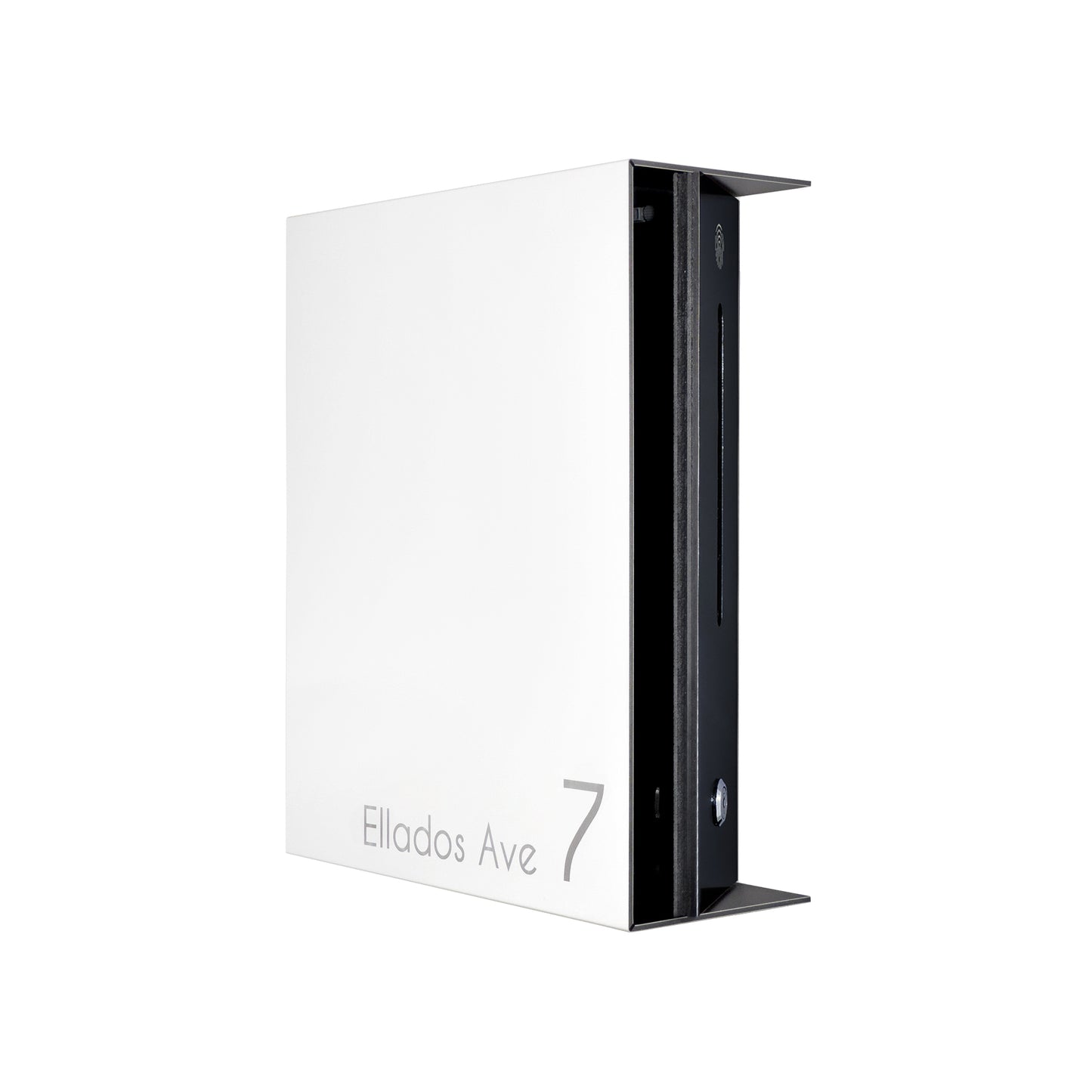 White/Black Minimalist Mailbox - Modern Stylish Letterbox for Home and Office with Engraved Personalization