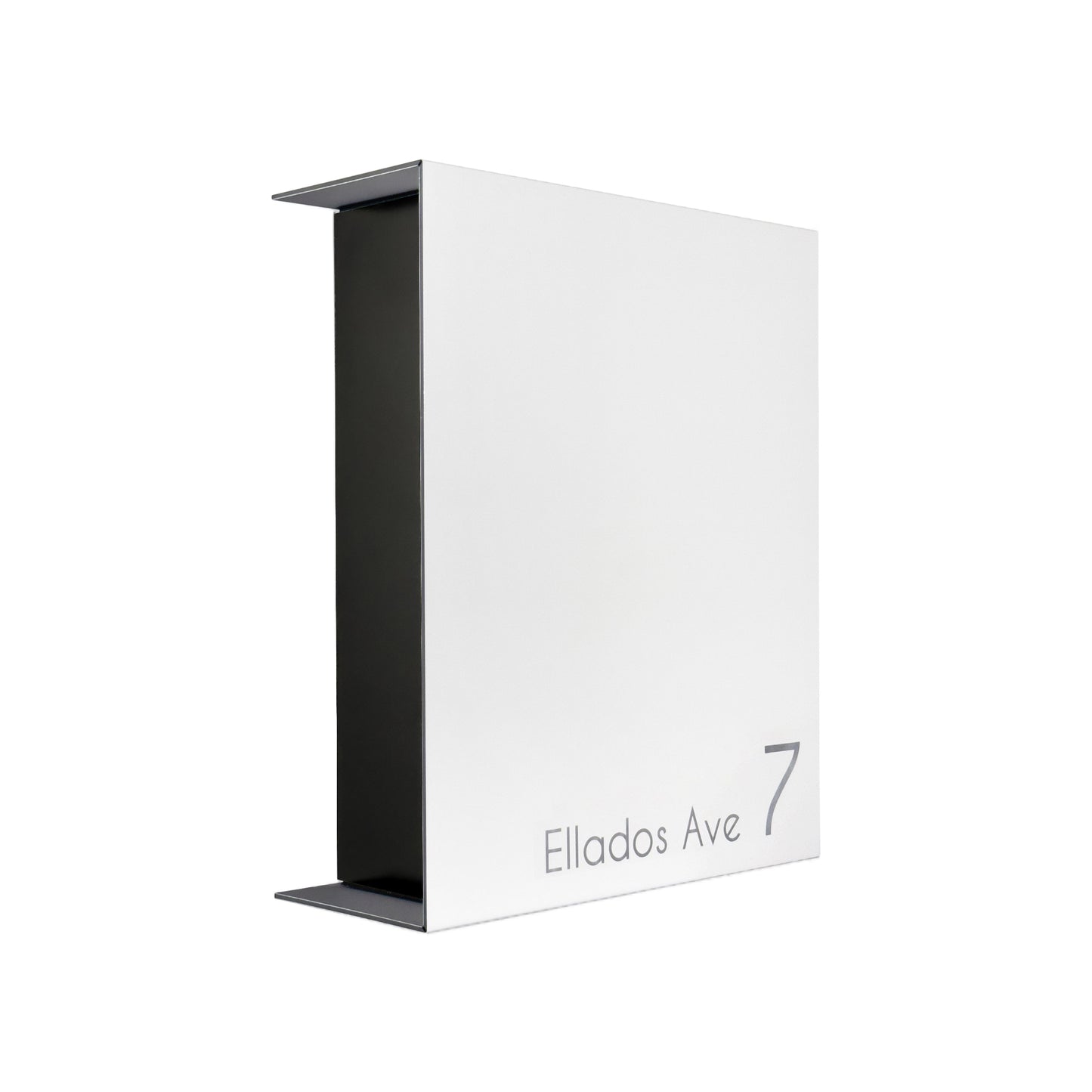 White/Black Minimalist Mailbox - Modern Stylish Letterbox for Home and Office with Engraved Personalization