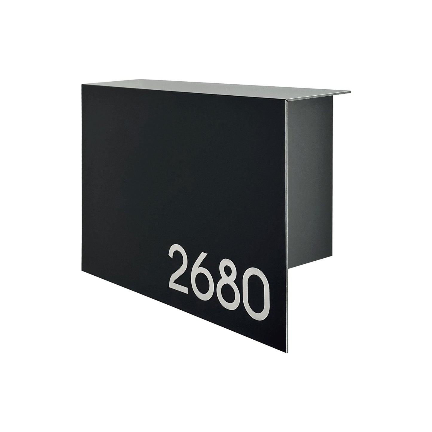Elegant Minimalist Black/Metallic Gray Aluminium Mailbox - Durable Wall Mounted Modern Stylish Letterbox for Home and Office with Engraved Personalization