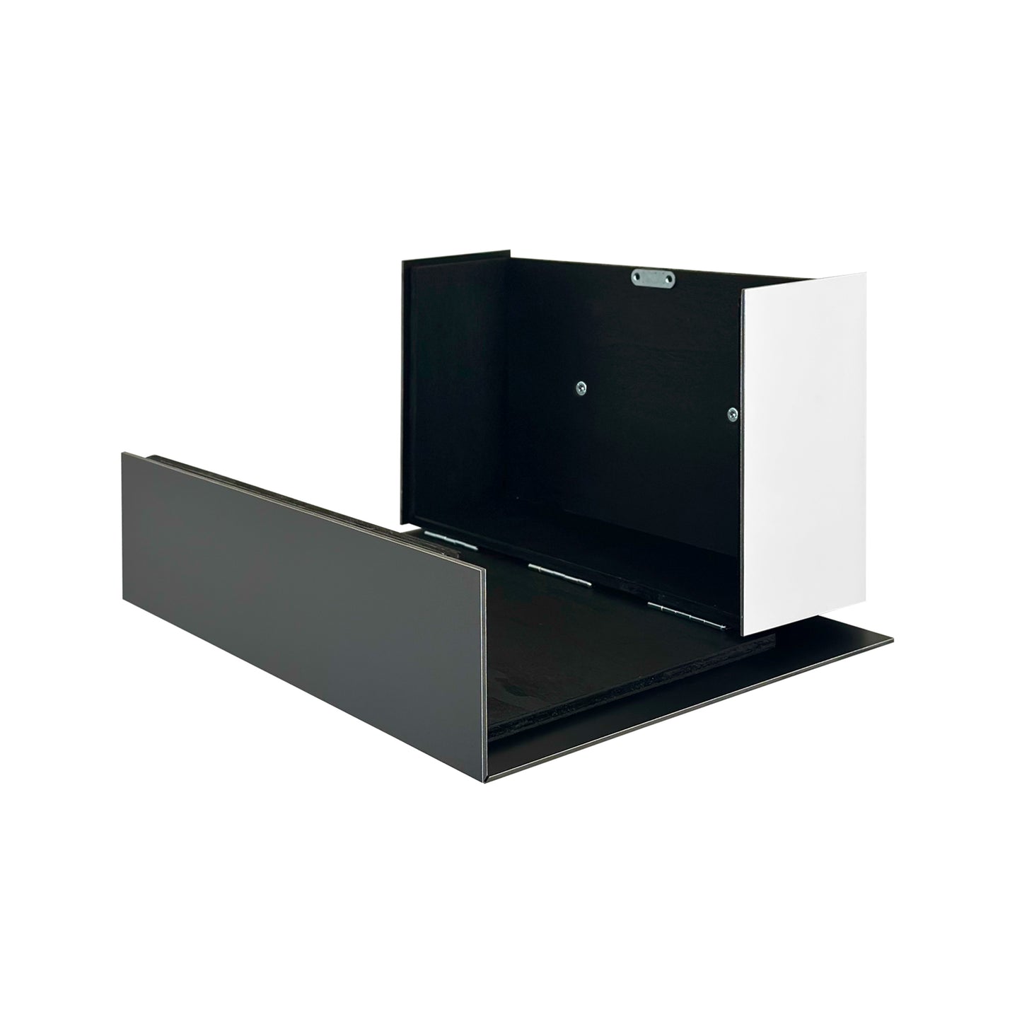 Elegant Minimalist Metallic Gray/White Aluminium Mailbox - Durable Wall Mounted Modern Stylish Letterbox for Home and Office with Engraved Personalization