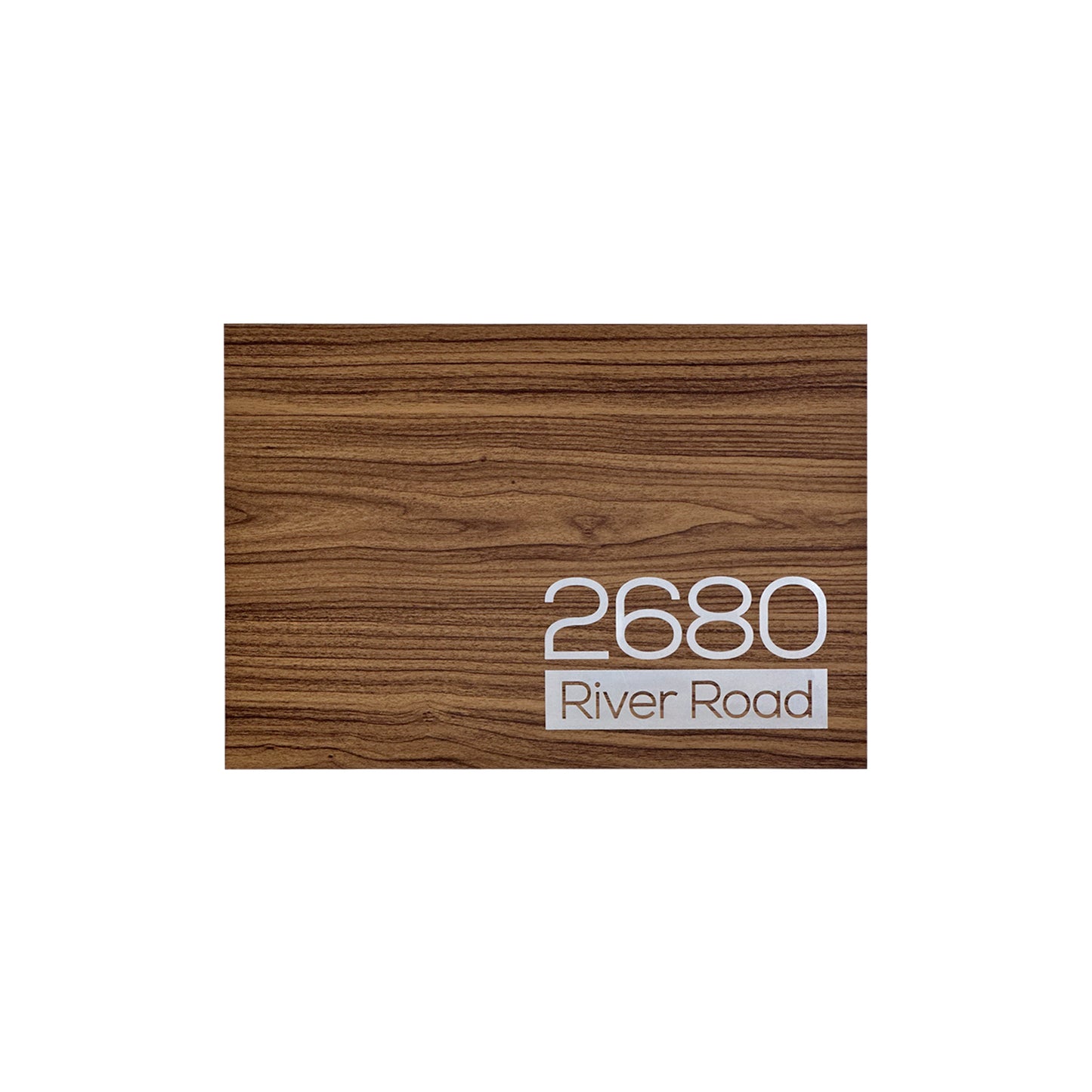Elegant Minimalist Walnut/Black Aluminium Mailbox - Durable Wall Mounted Modern Stylish Letterbox for Home and Office with Engraved Personalization
