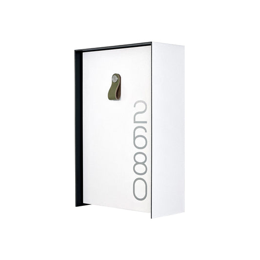 Vertical Minimalist White Aluminium Mailbox - Contemporary Wall Mounted Stylish Letterbox for Home and Office with Engraved Personalization