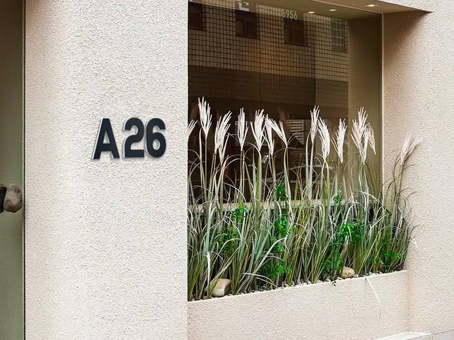 Modern House Numbers - TwoTone - Address Sign Black/White - Apartment Door Number
