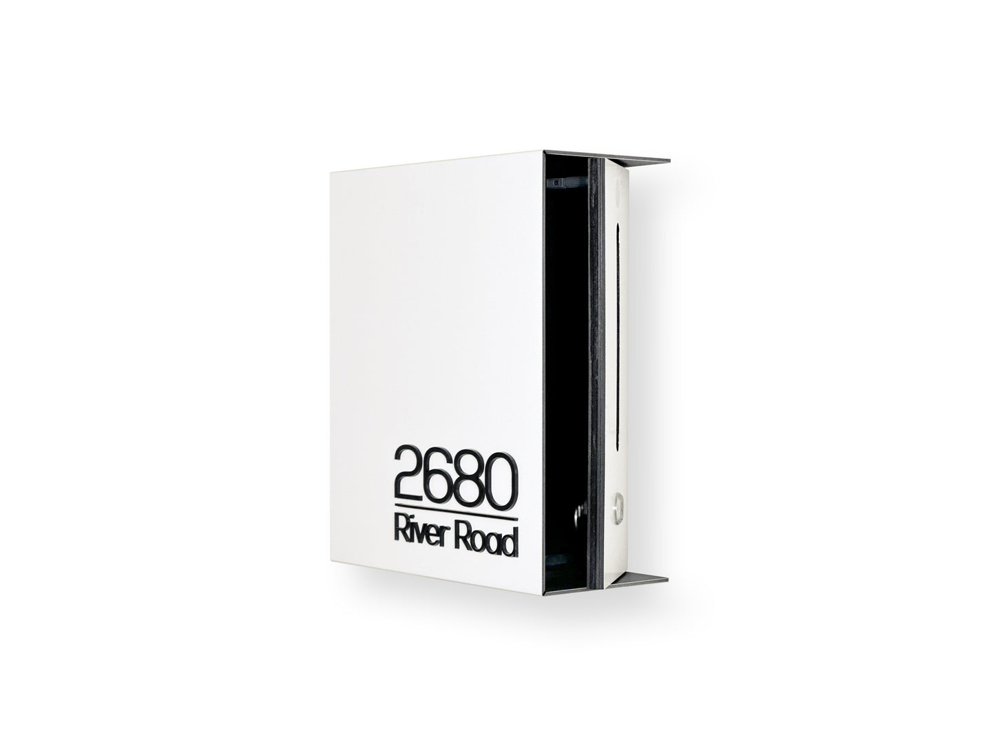 Small White Minimalist Mailbox - Modern Stylish Letterbox for Home and Office with Engraved Personalization