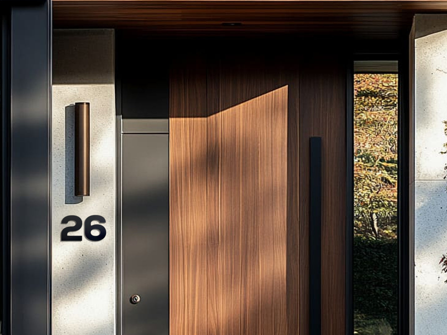 Modern House Numbers - Custom Address Sign Black - Outdoor and Indoor Home Decor