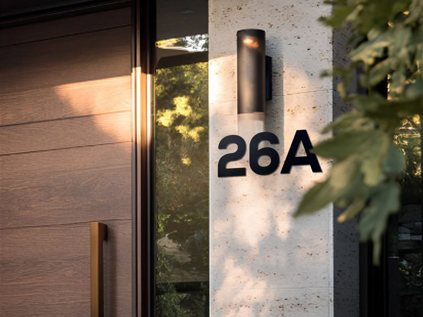 Modern House Numbers - Custom Address Sign Black - Outdoor and Indoor Home Decor