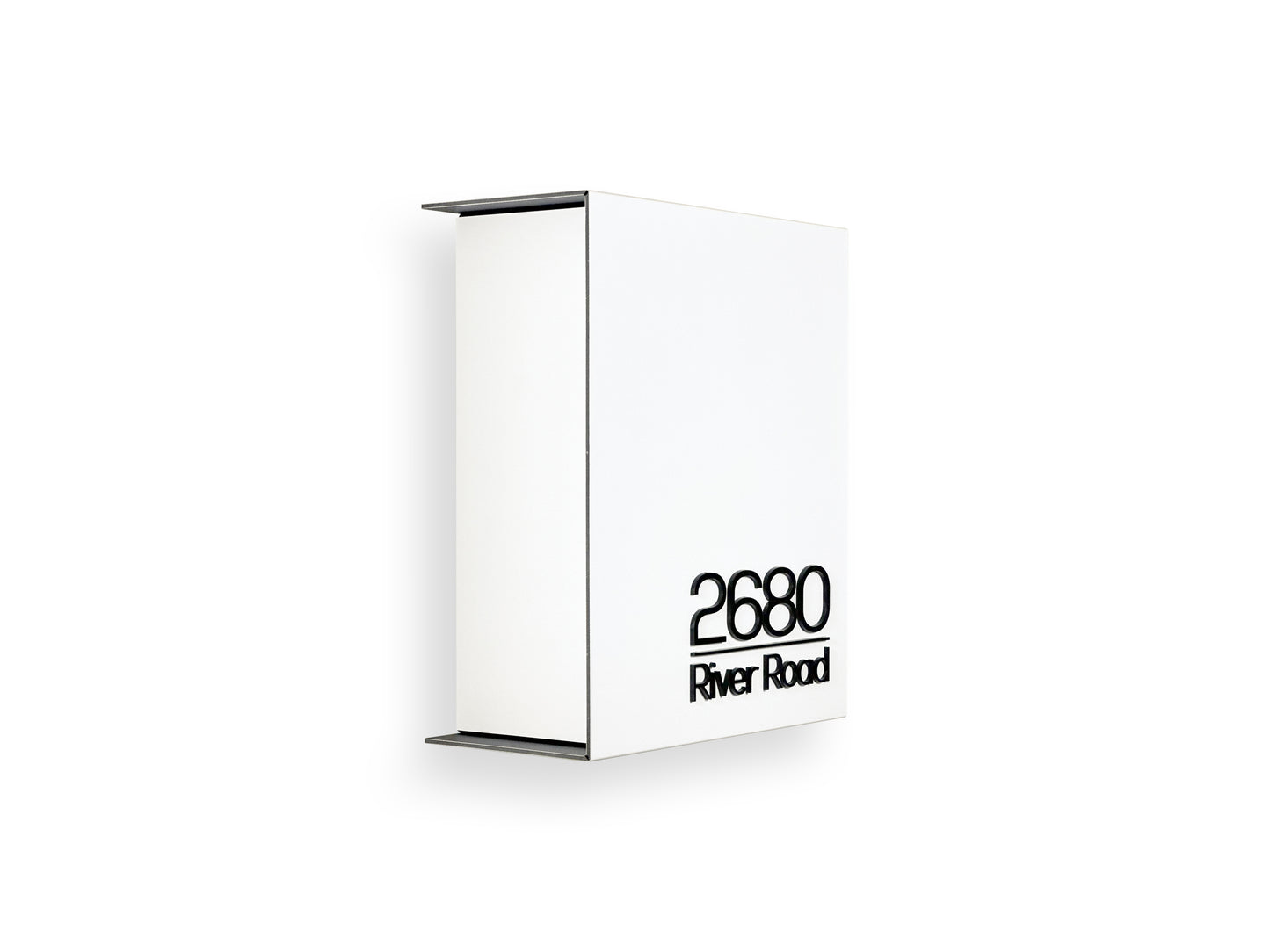 Small White Minimalist Mailbox - Modern Stylish Letterbox for Home and Office with Engraved Personalization