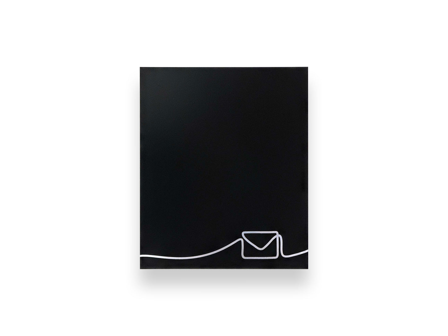Small Black/White Minimalist Mailbox - Modern Stylish Letterbox for Home and Office with Engraved Personalization