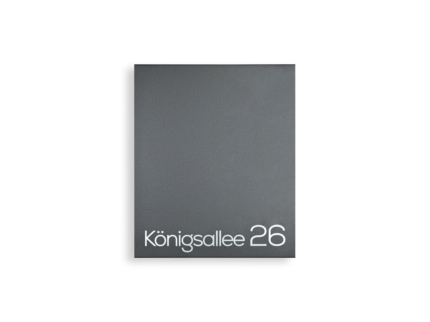 Small Metallic Gray Minimalist Mailbox - Modern Stylish Letterbox for Home and Office with Engraved Personalization