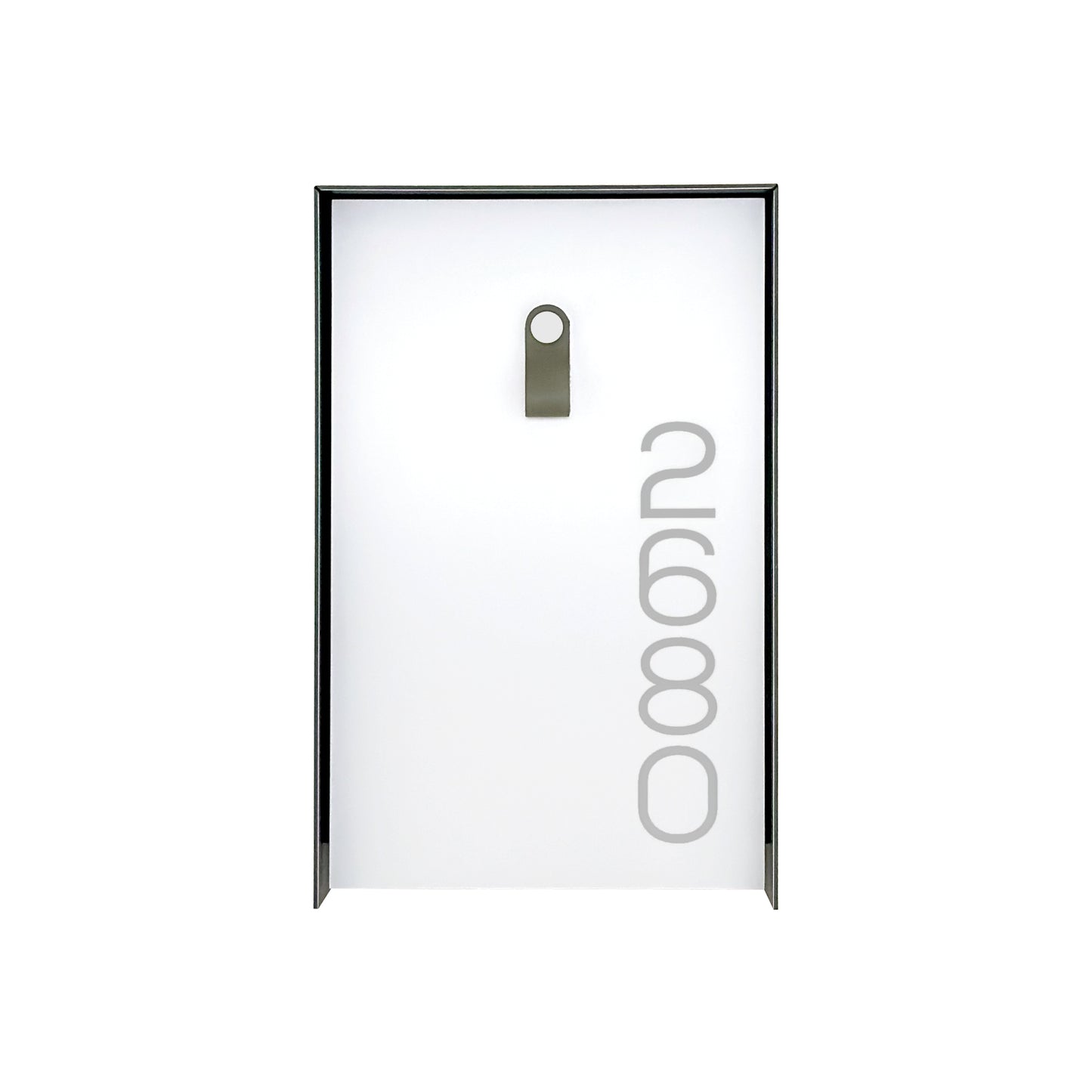 Vertical Minimalist Black/White Aluminium Mailbox - Contemporary Wall Mounted Stylish Letterbox for Home and Office with Engraved Personalization