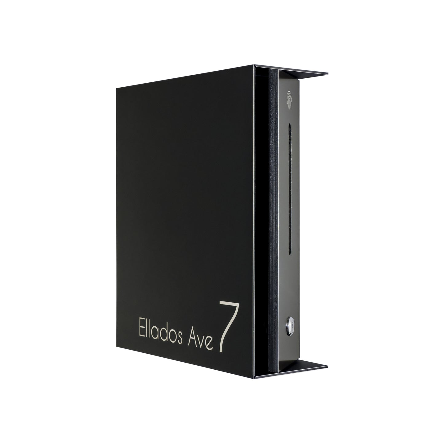 Black Minimalist Mailbox - Modern Stylish Letterbox for Home and Office with Engraved Personalization