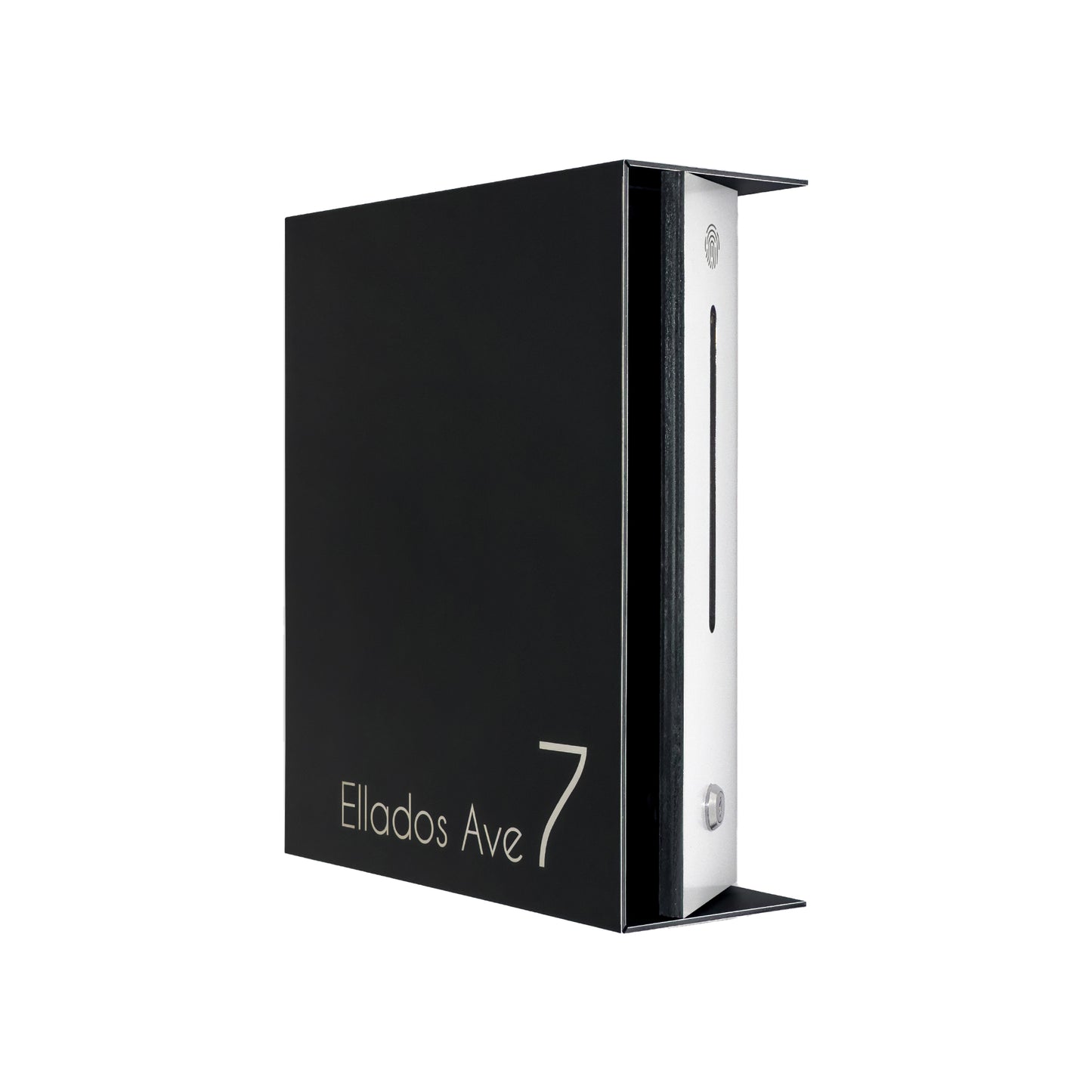 Black/White Minimalist Mailbox - Modern Stylish Letterbox for Home and Office with Engraved Personalization