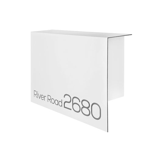 Elegant Minimalist White Aluminium Mailbox - Durable Wall Mounted Modern Stylish Letterbox for Home and Office with Engraved Personalization
