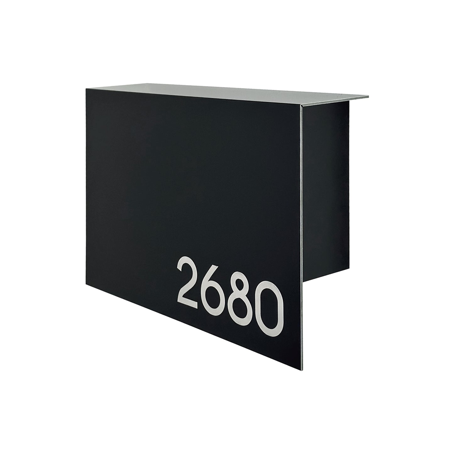 Elegant Minimalist Black Aluminium Mailbox - Durable Wall Mounted Modern Stylish Letterbox for Home and Office with Engraved Personalization