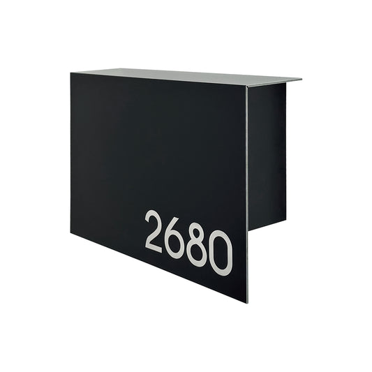 Elegant Minimalist Black Aluminium Mailbox - Durable Wall Mounted Modern Stylish Letterbox for Home and Office with Engraved Personalization