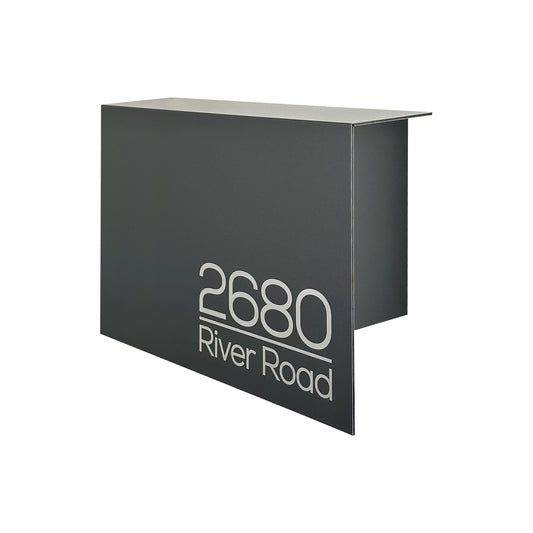 Elegant Minimalist Metallic Gray Aluminium Mailbox - Durable Wall Mounted Modern Stylish Letterbox for Home and Office with Engraved Personalization