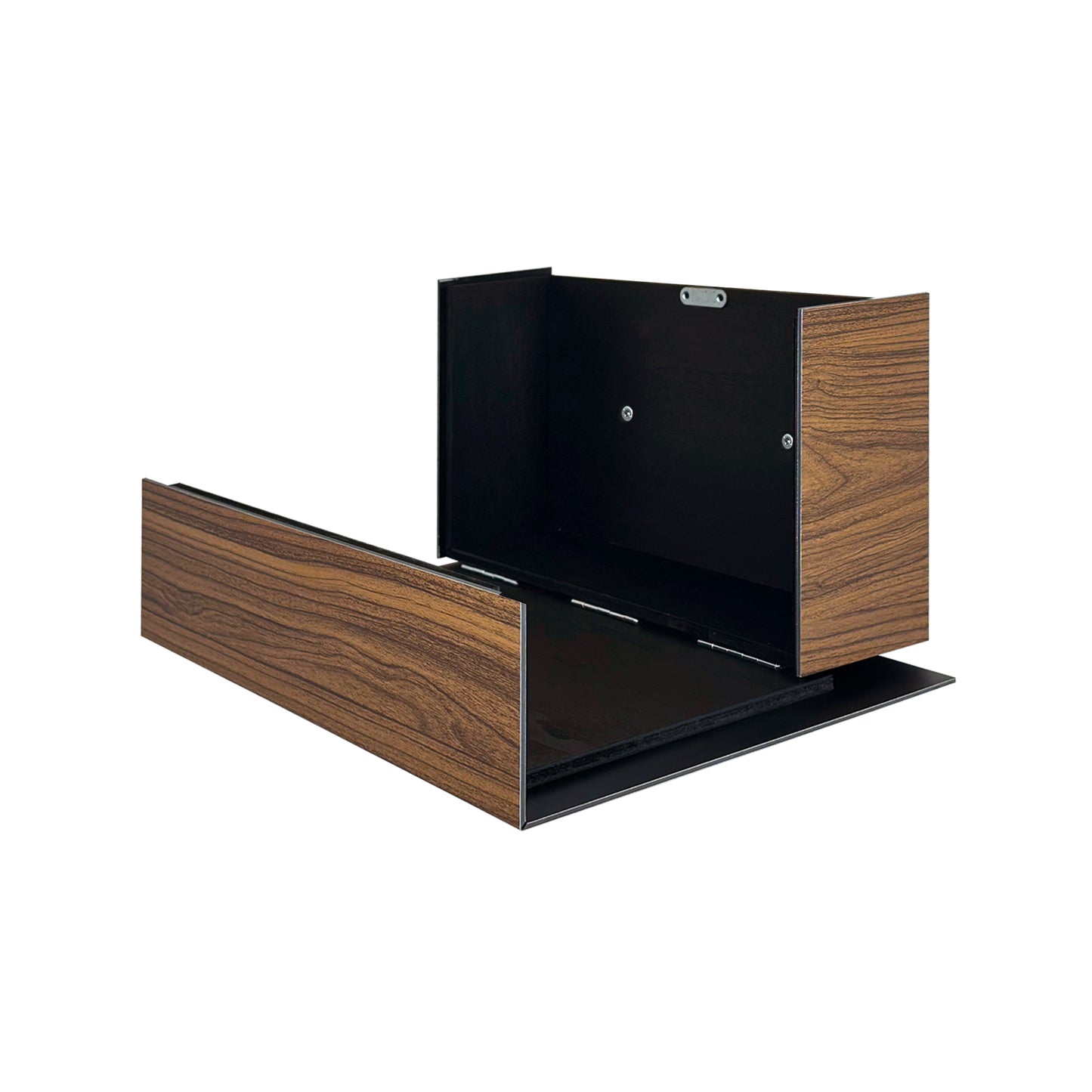 Elegant Minimalist Walnut Aluminium Mailbox - Durable Wall Mounted Modern Stylish Letterbox for Home and Office with Engraved Personalization