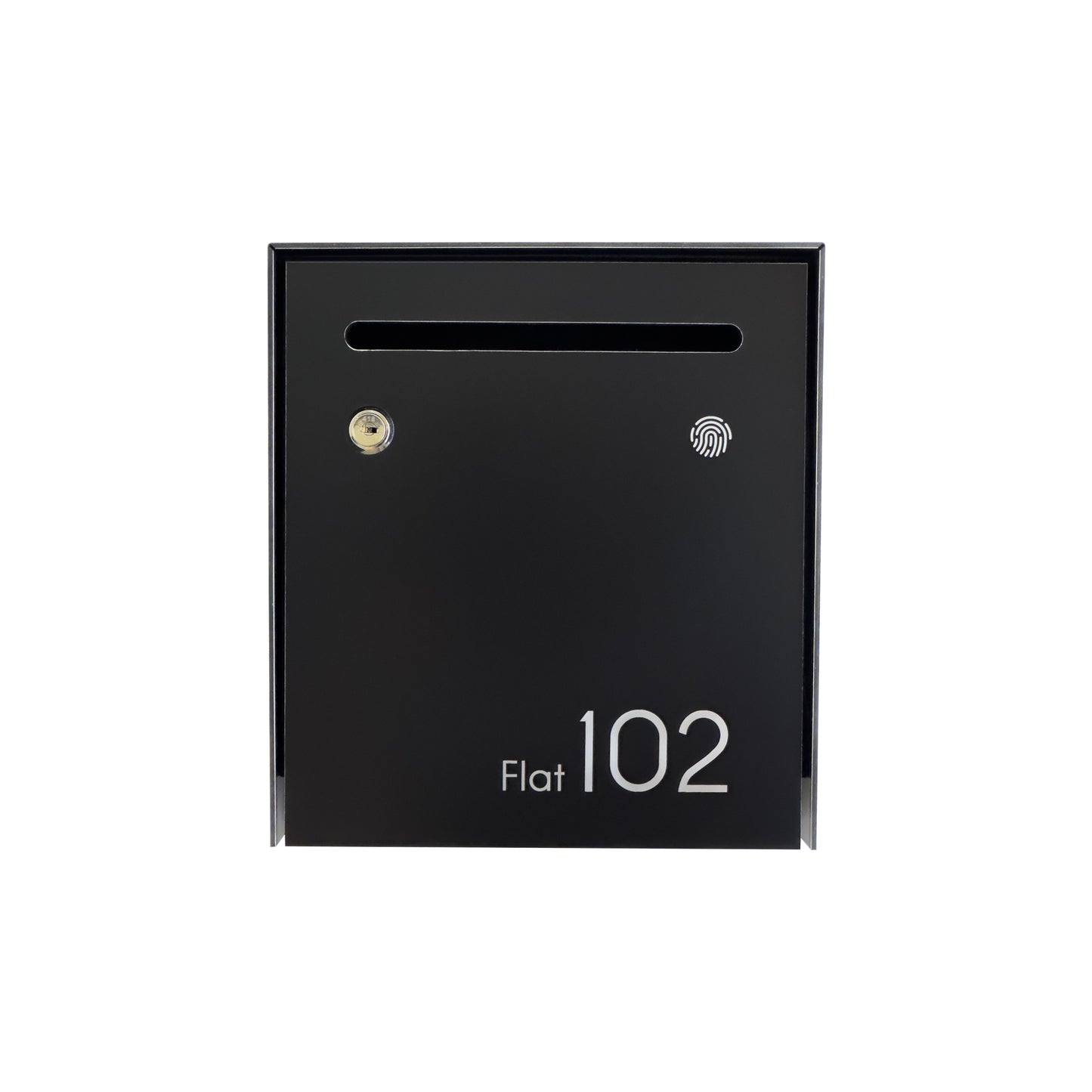 Small Apartment Mailbox - Minimalist White/Black Wall Mounted Modern Stylish Letterbox with Engraved Personalization