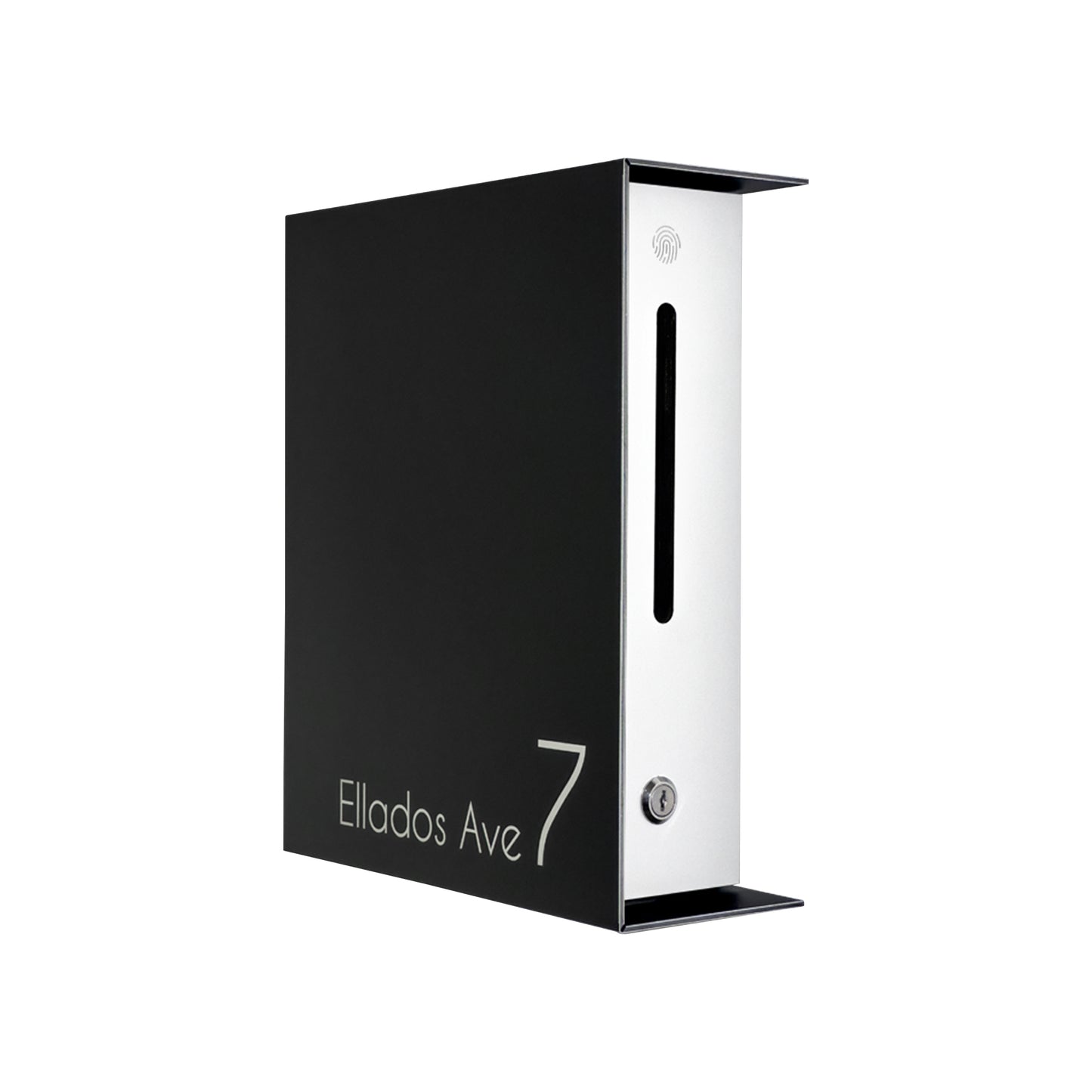 Black/White Minimalist Mailbox - Modern Stylish Letterbox for Home and Office with Engraved Personalization