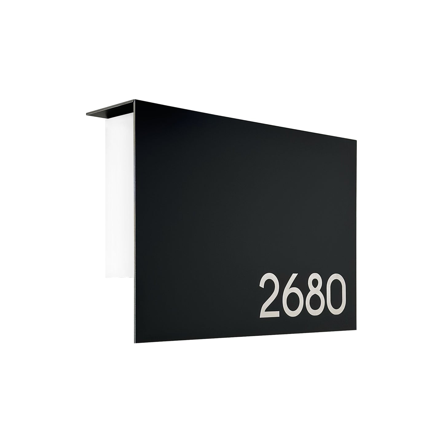 Elegant Minimalist Black/White Aluminium Mailbox - Durable Wall Mounted Modern Stylish Letterbox for Home and Office with Engraved Personalization