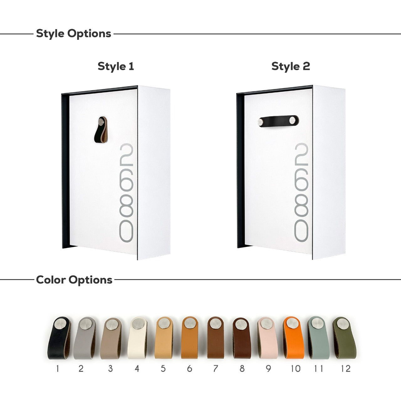 Vertical Minimalist White/Walnut Aluminium Mailbox - Contemporary Wall Mounted Stylish Letterbox for Home and Office with Engraved Personalization
